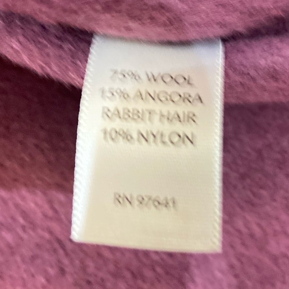 J Jill wool/angora blend dusty berry collarless jacket big tonal buttons medium - Picture 11 of 11